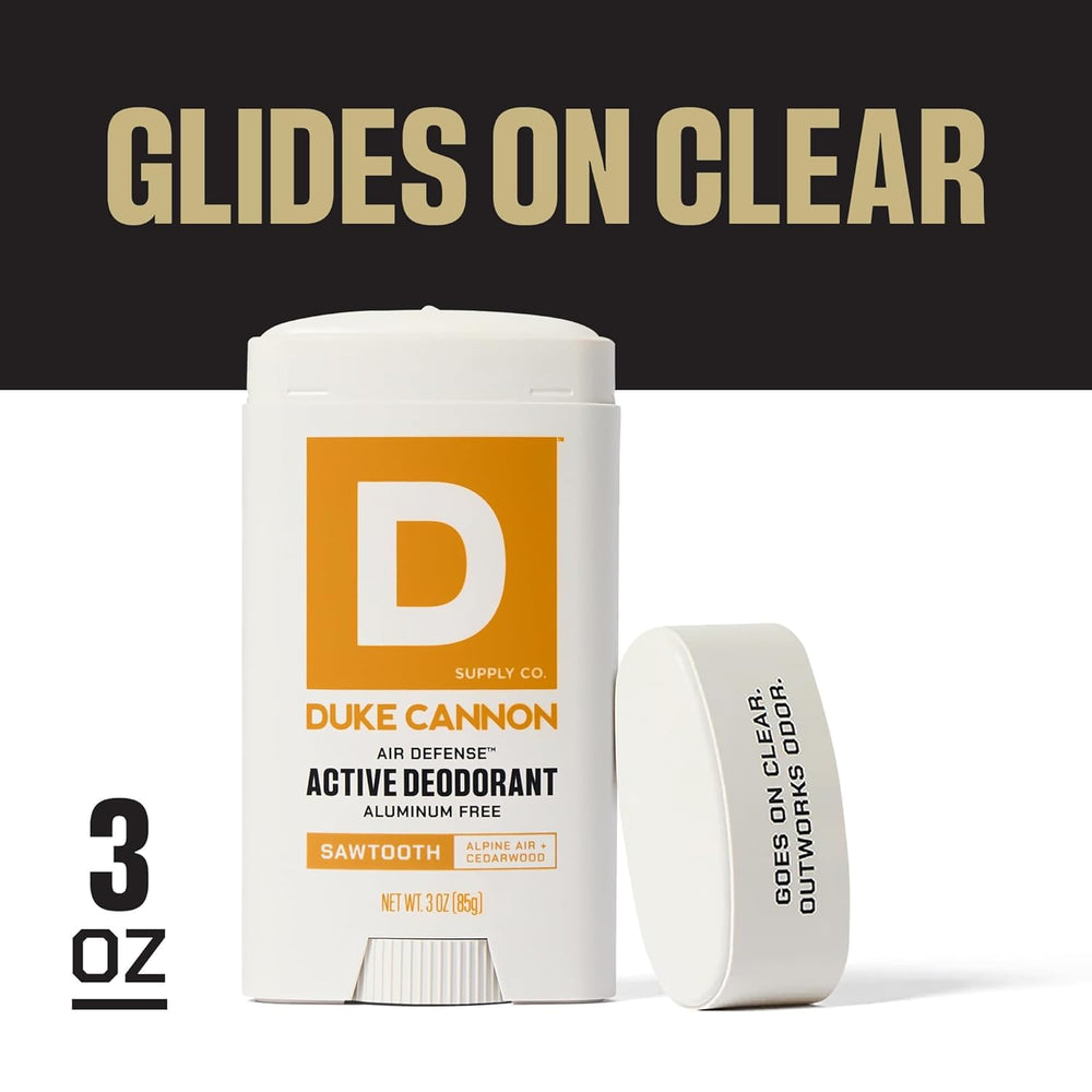 Duke Cannon packaging highlights heritage and practical details.