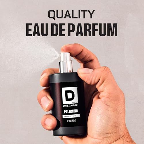 Duke Cannon Proper Cologne apothecary glass vessel, small-batch craft.