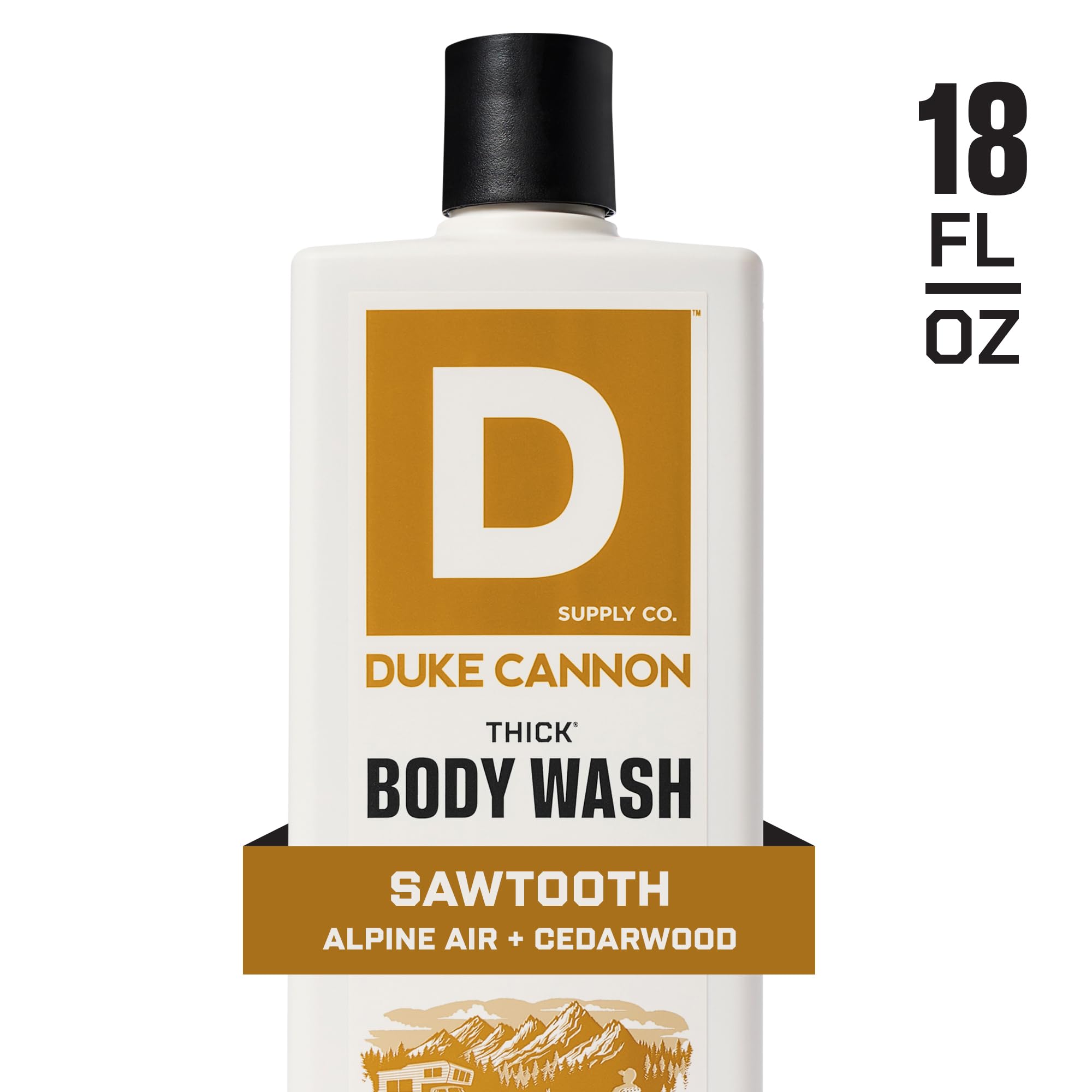 Duke Cannon Sawtooth Thick 18oz label on display