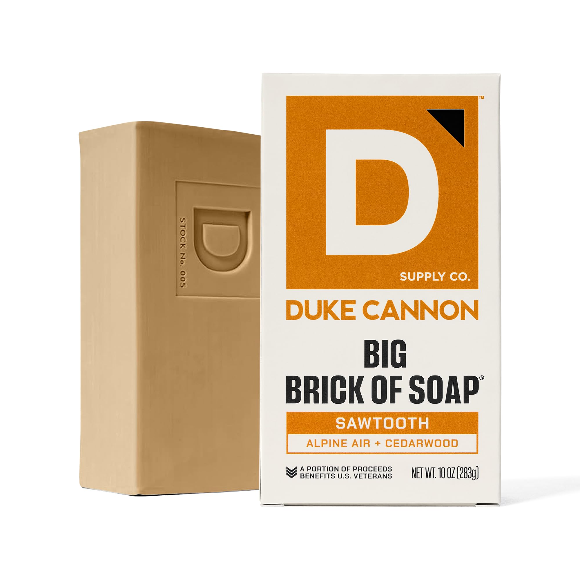 Duke Cannon Sawtooth bar soap packaging detail highlighting materials