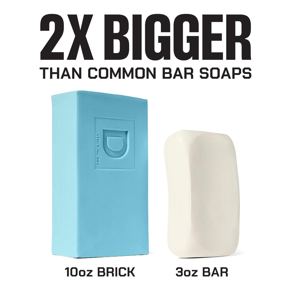 Duke Cannon soap texture close-up reveals rich lather on skin.
