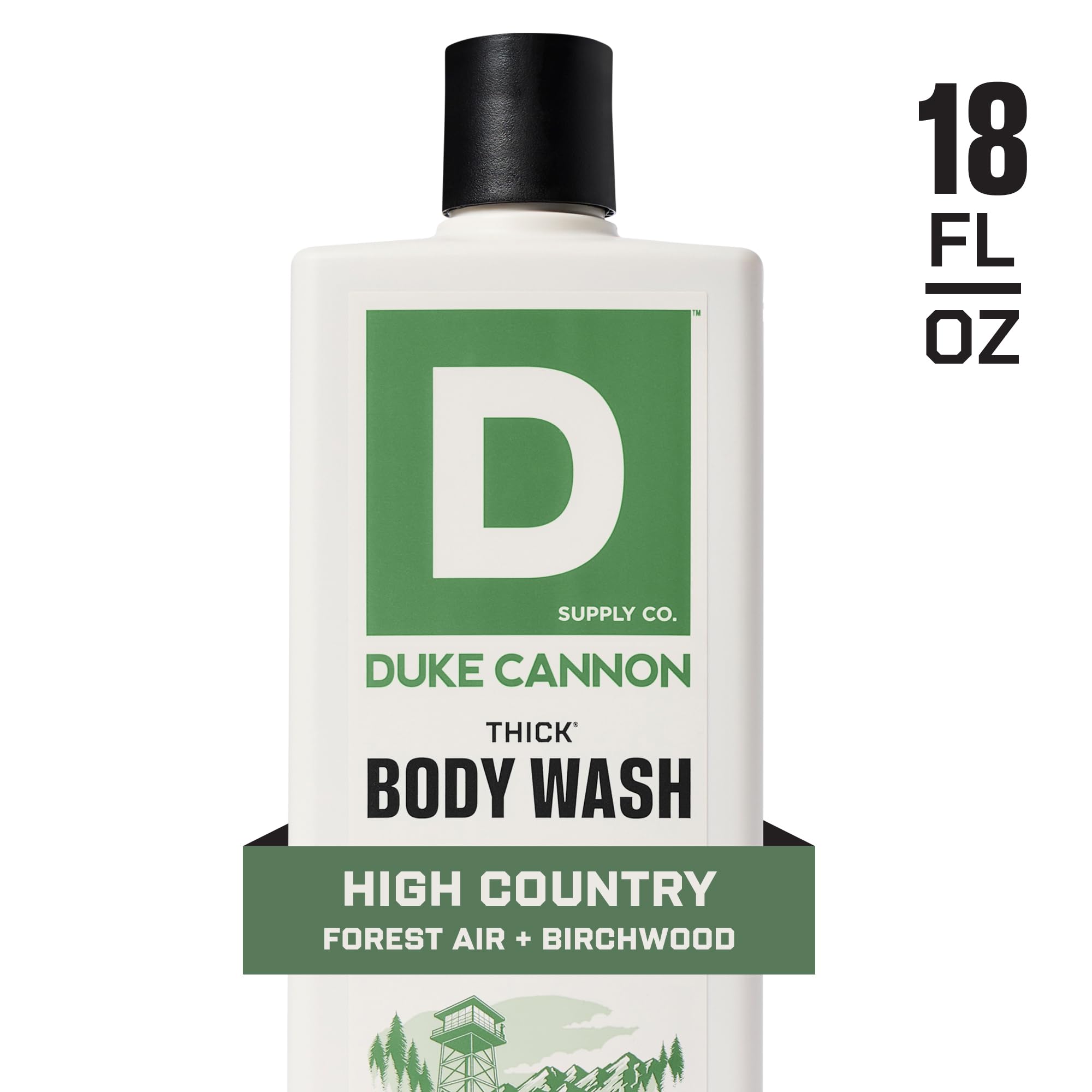 Duke Cannon Thick Body Wash aloe vera glow providing hydration during a wash.