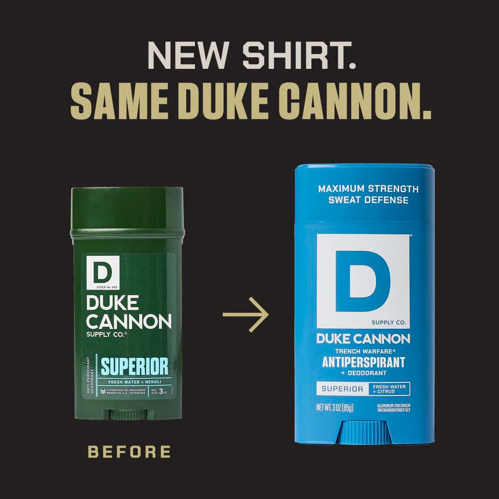 Duke Cannon Trench Warfare aluminum-based formula delivers dependable protection