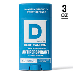 Duke Cannon Trench Warfare stick partially opened for quick refresh