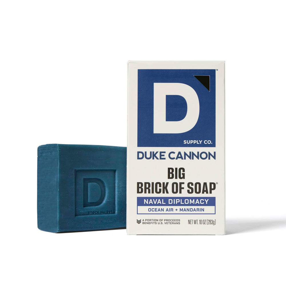 Duke Cannon triple milled process shown for premium texture and smooth feel