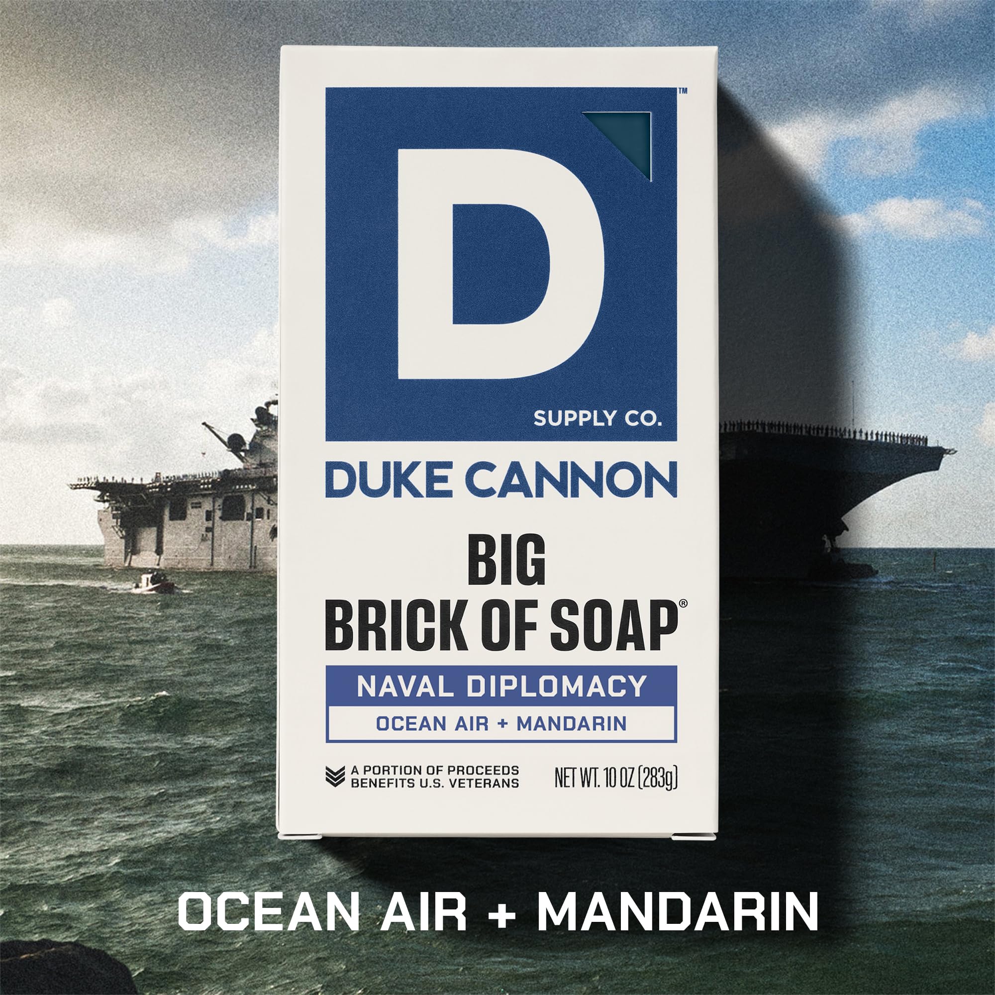 Duke Cannon Triple-Milled Soap detail shows dense, creamy lather.