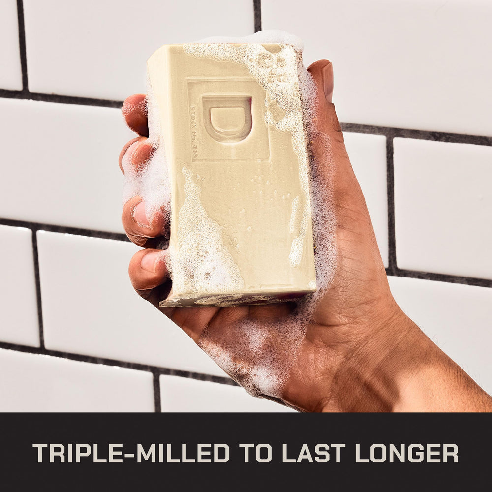 Duke Cannon Tropic Drift bar soap provides a bold, masculine fragrance.