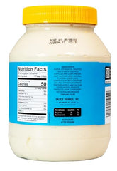 Duke's Light Mayonnaise being poured into a bowl for dressing.