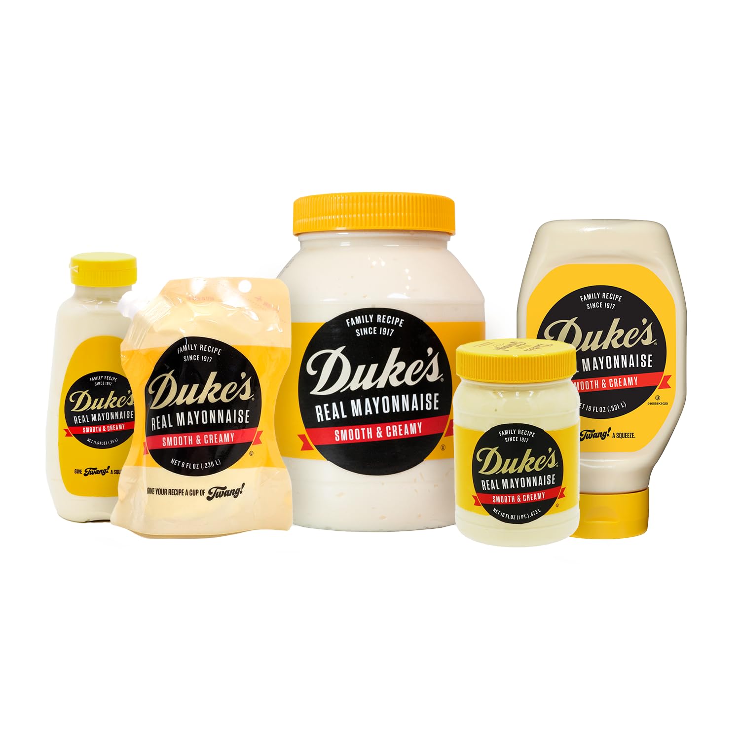 Duke's Light Mayonnaise jar on kitchen counter ready for meals.