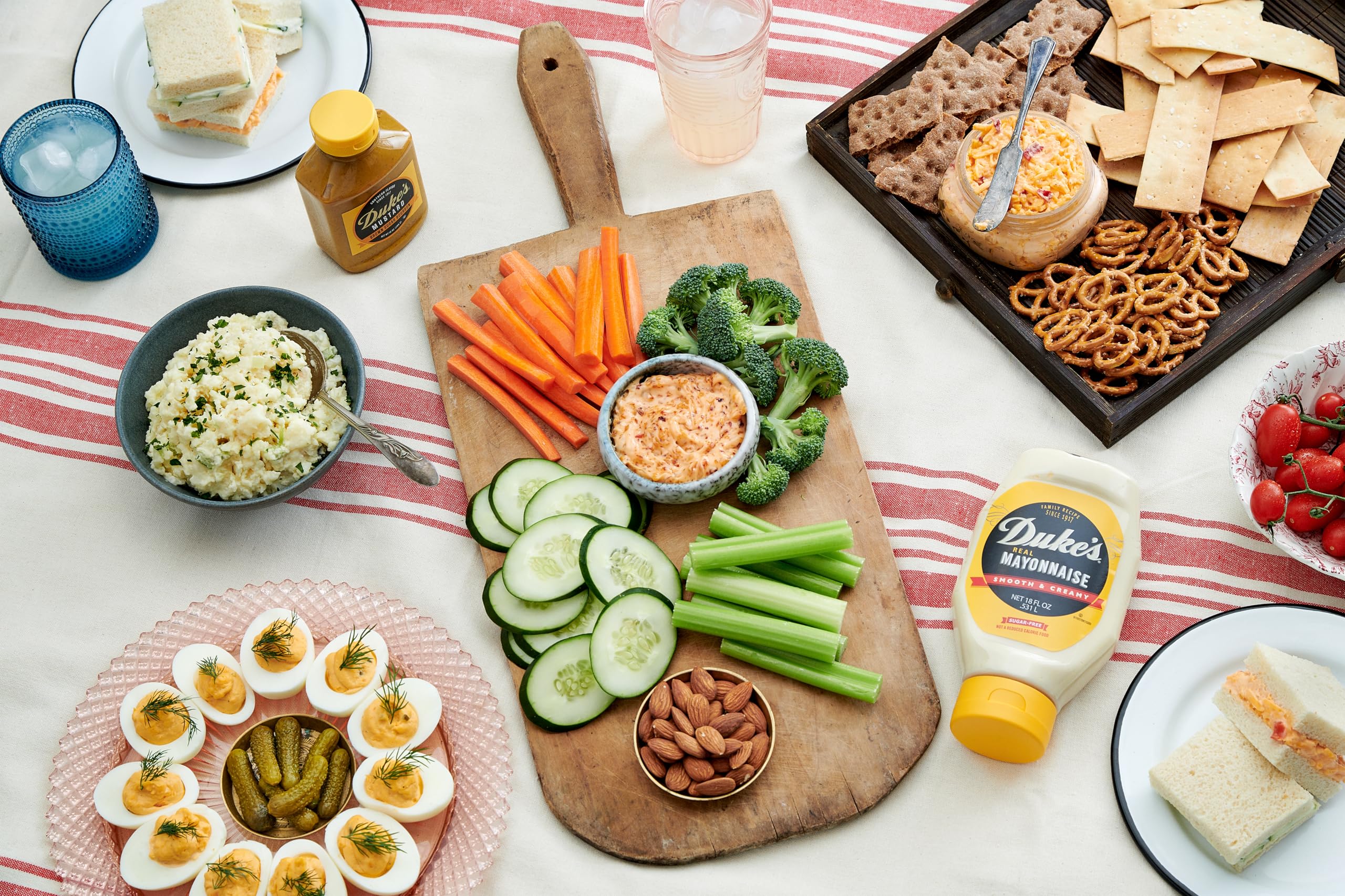 Duke’s Real Mayonnaise pouch stored in the fridge supports quick meal prep.