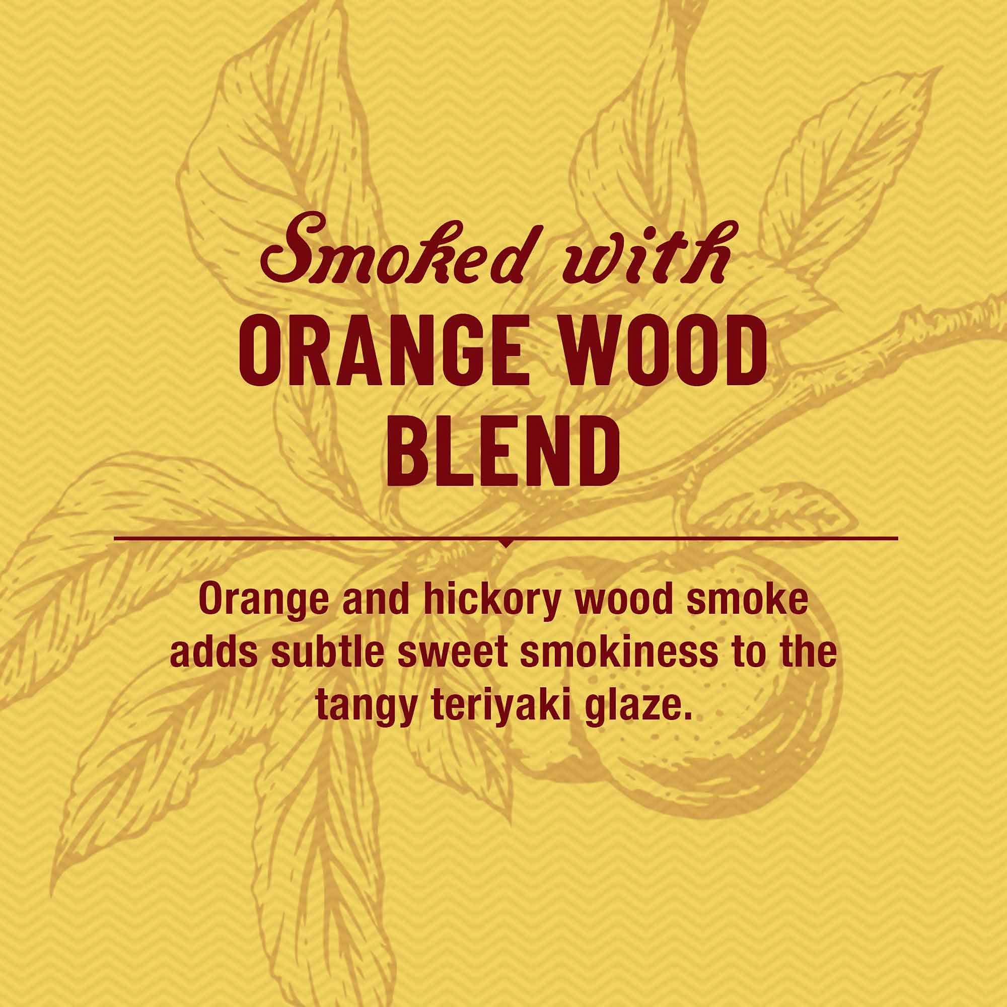 Duke's smoked pork over hickory and orangewood creates rich, smoky finish.