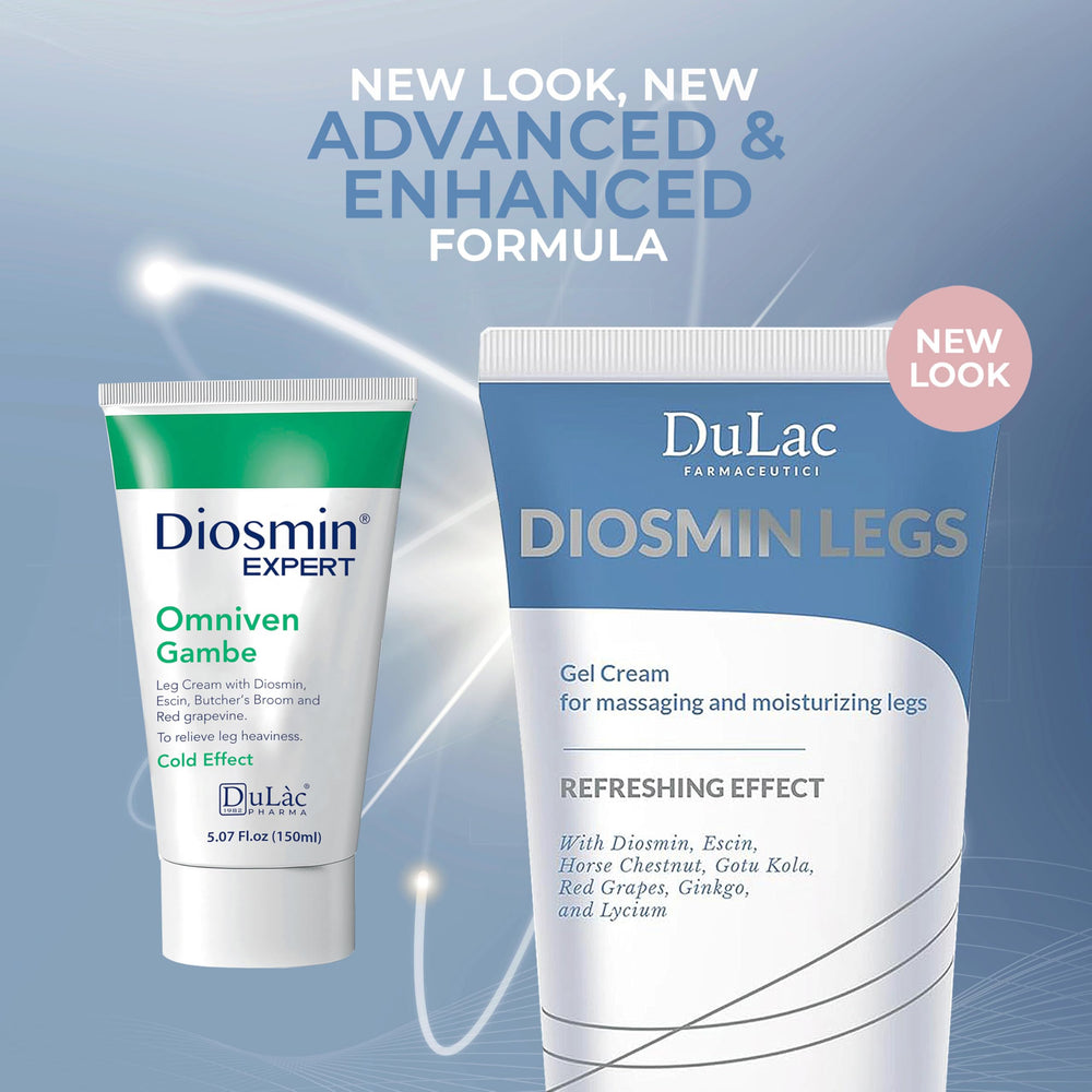 DULÀC Made in Italy packaging highlighting quality leg care product.