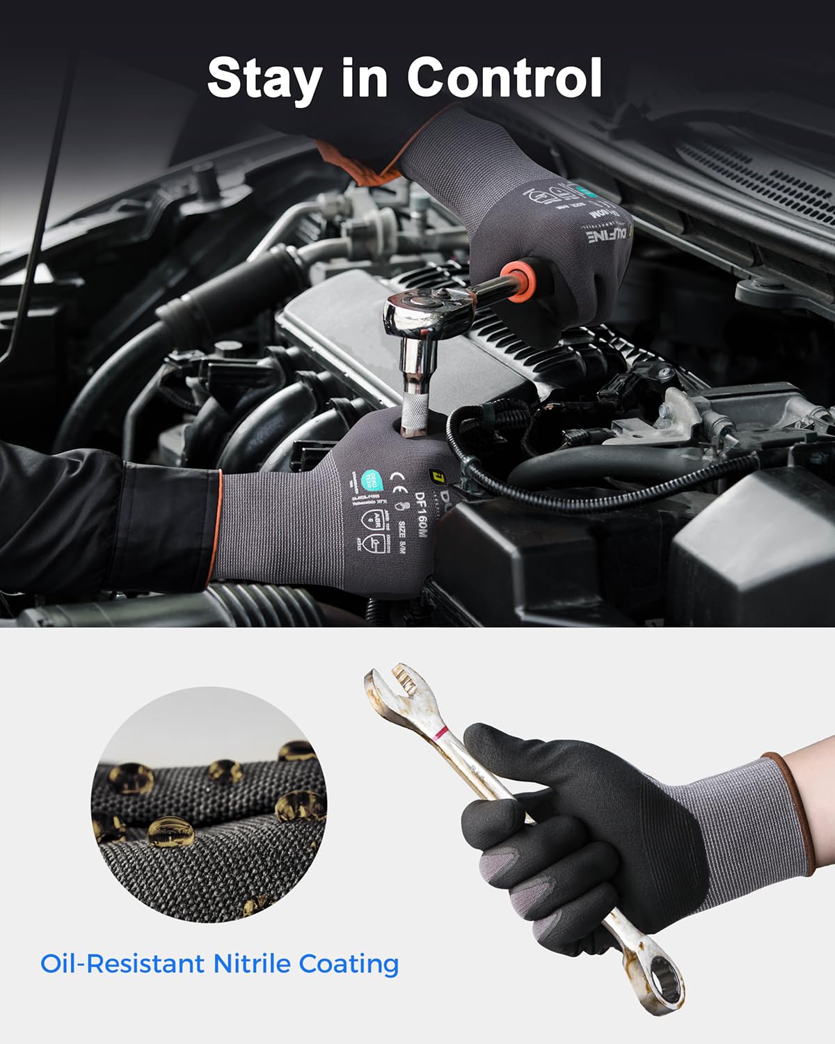 360-degree breathability keeps hands cool during warm, demanding jobs.