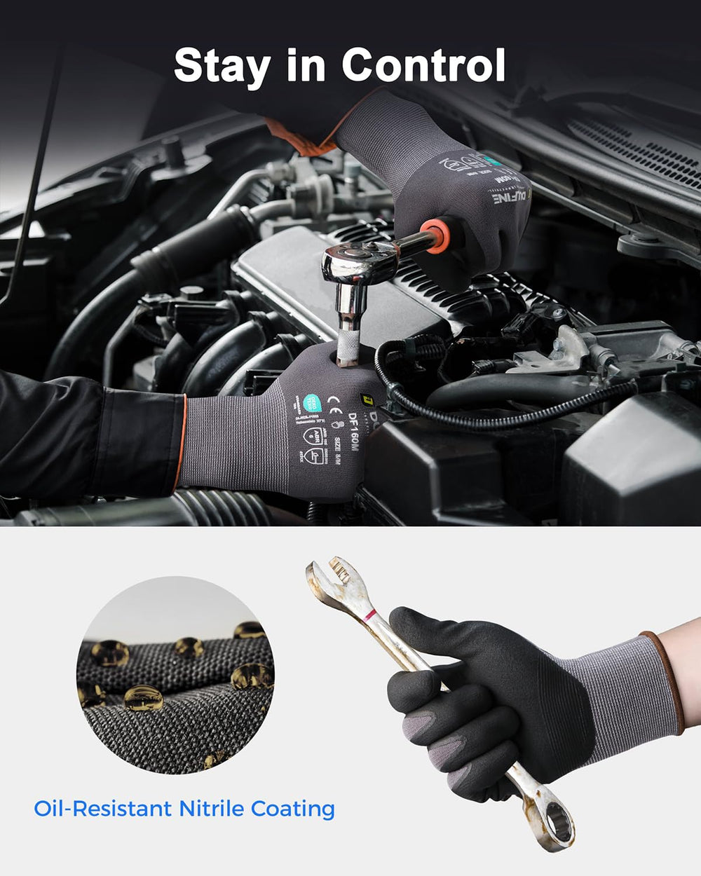 360-degree breathability keeps hands cool during warm, demanding jobs.