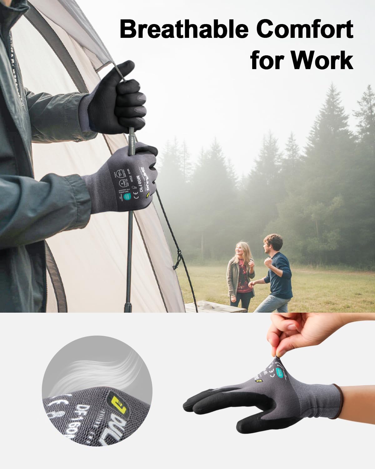 Economical 3D snug design reduces fatigue and improves dexterity.