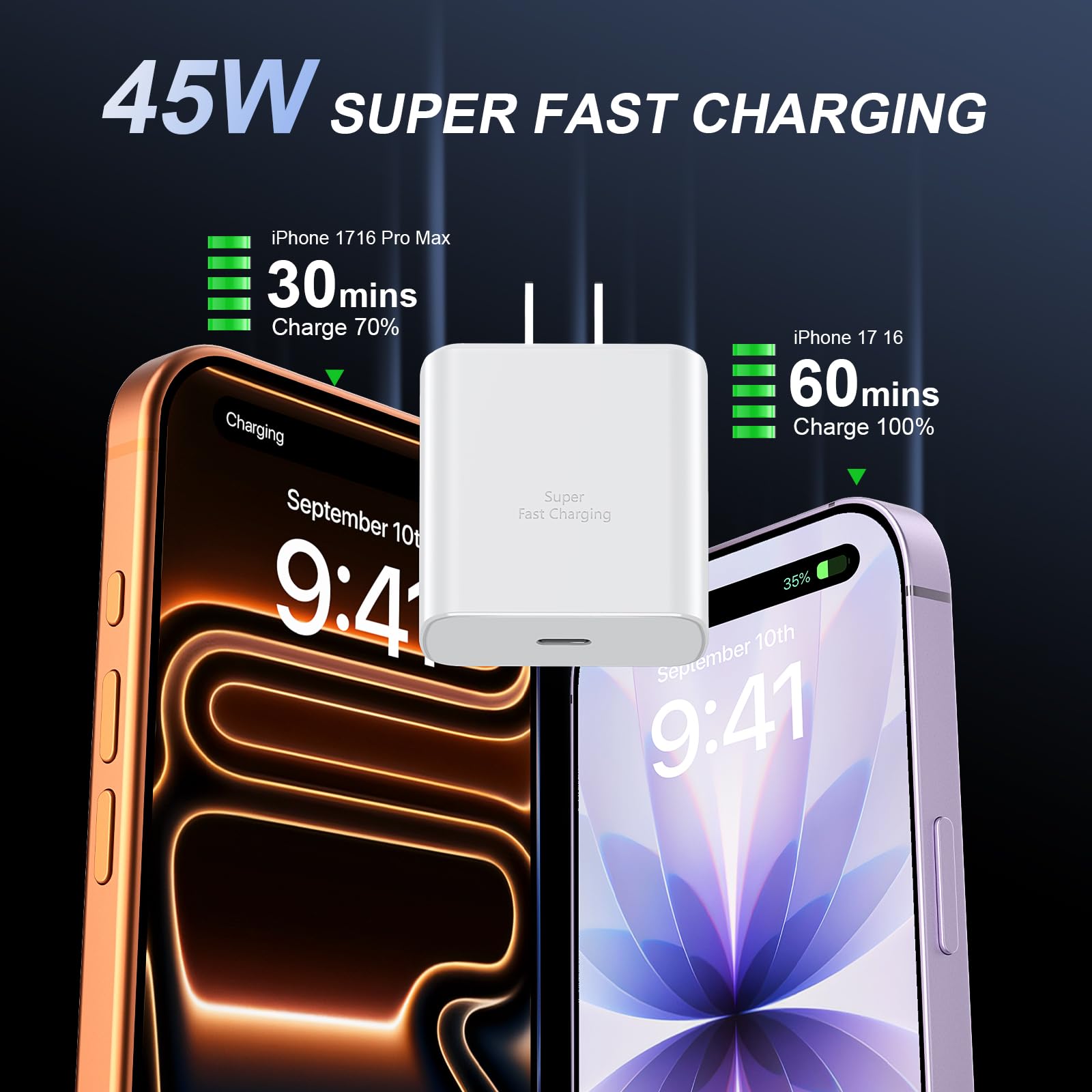 Duloch 10ft USB-C cable extended reach for versatile charging.