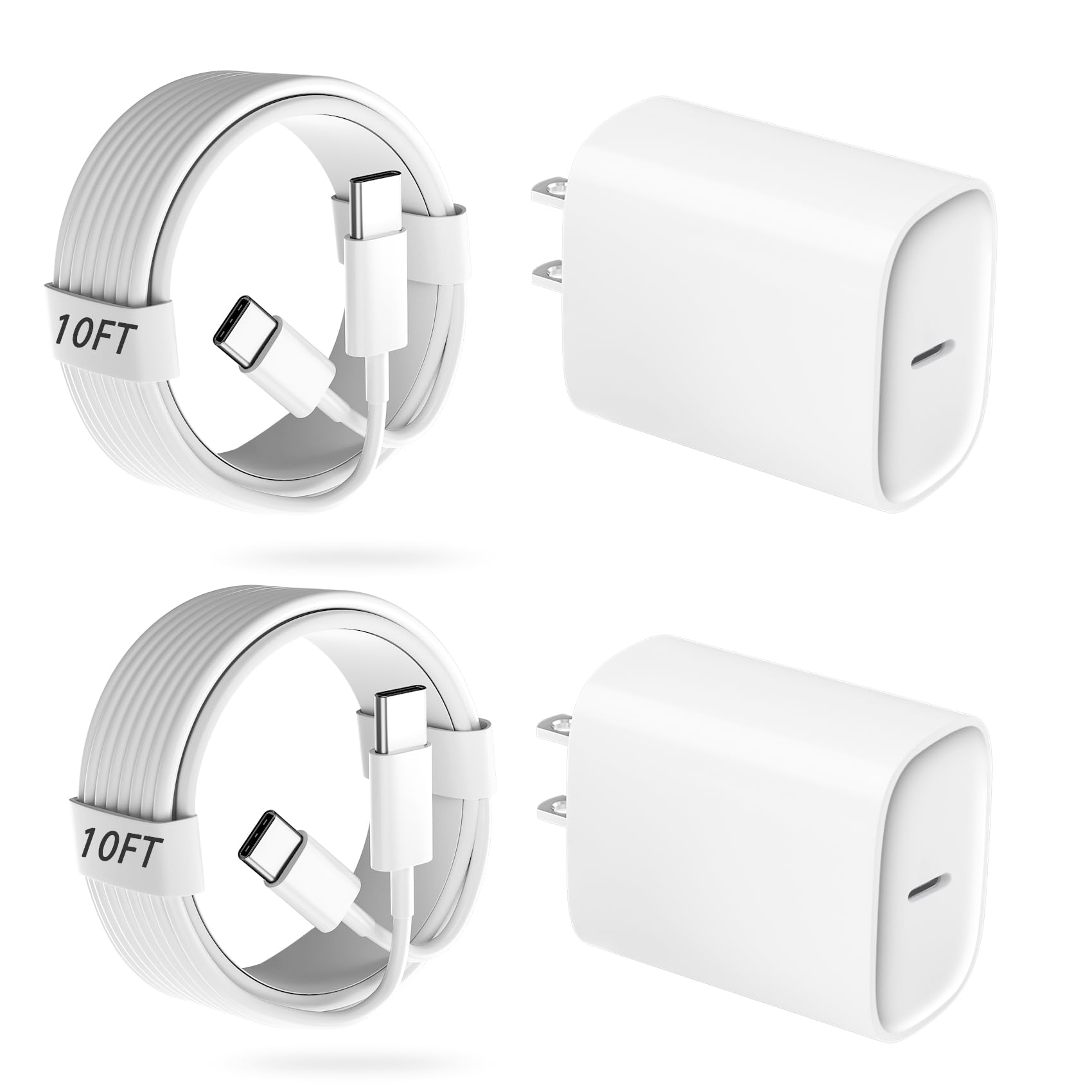 Duloch 20W USB-C charger front view for fast iPhone charging.