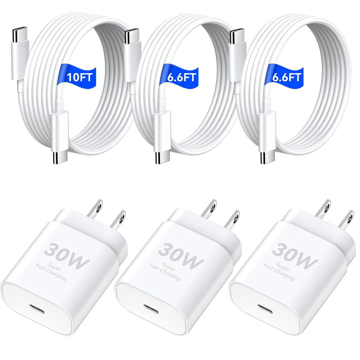 Duloch 30W iPhone charger front view delivering rapid PD charging for iPhone 17/16.