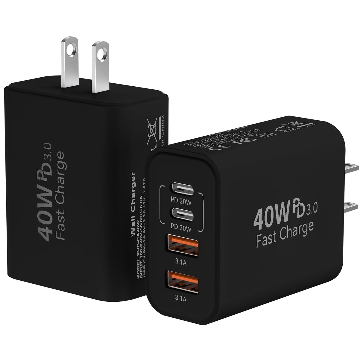 Duloch 40W 4-Port USB-C Charger powering multiple devices quickly
