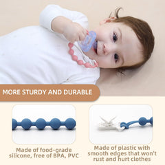 Duludulu mint green pacifier clip emphasizes easy cleaning and portability