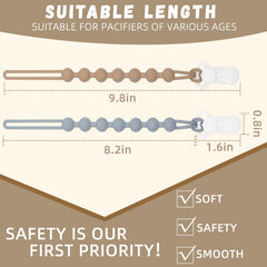 Duludulu pacifier clip navy blue pack shows secure grip and skin-friendly rounded design