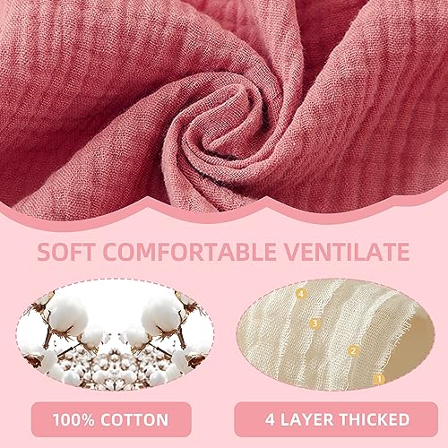 duludulu Baby Muslin Bibs close-up shows absorbent cotton for teething days.