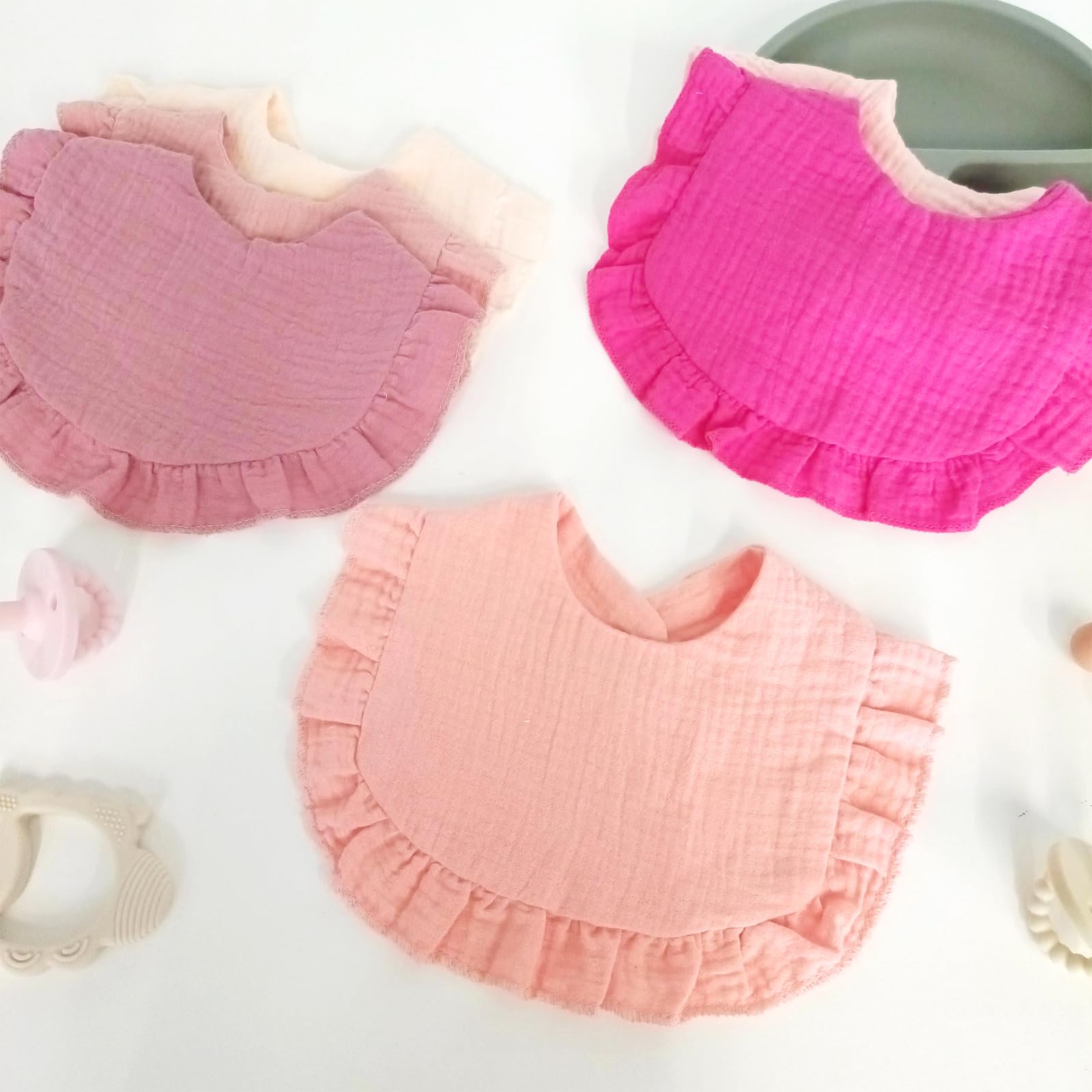 duludulu Baby Muslin Bibs easy-care set for daily use.