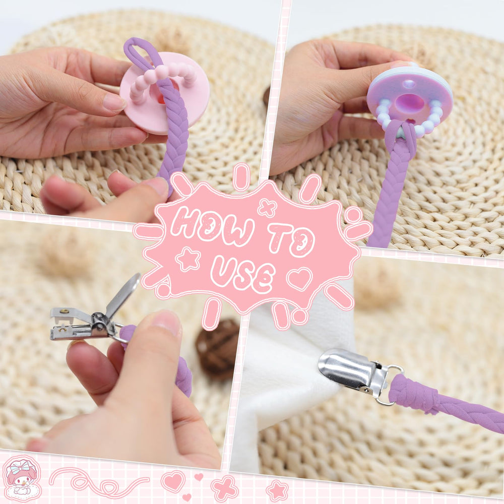 Duludulu non-toxic braided clip skin-friendly image shows safe design for babies.