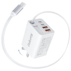 Dulums 40W retractable charger front view powers multiple devices