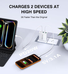 Dulums multiport charger with 2 USB-C and 3 USB-A ports for shared use