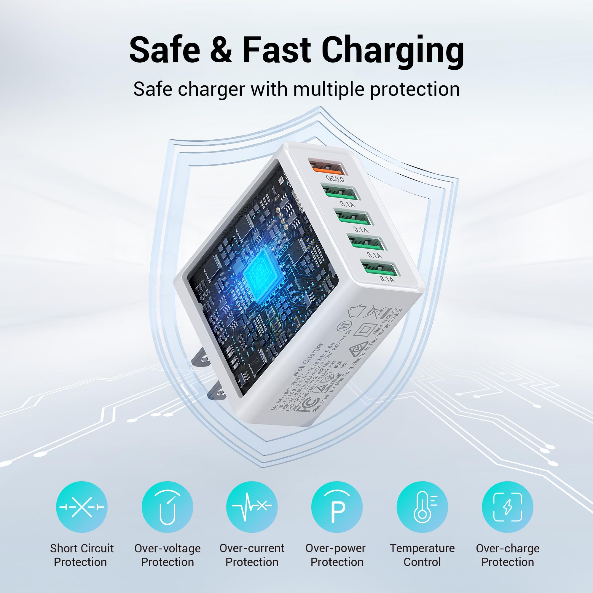 Dulums travel-friendly charger ideal for dorms and hotels.
