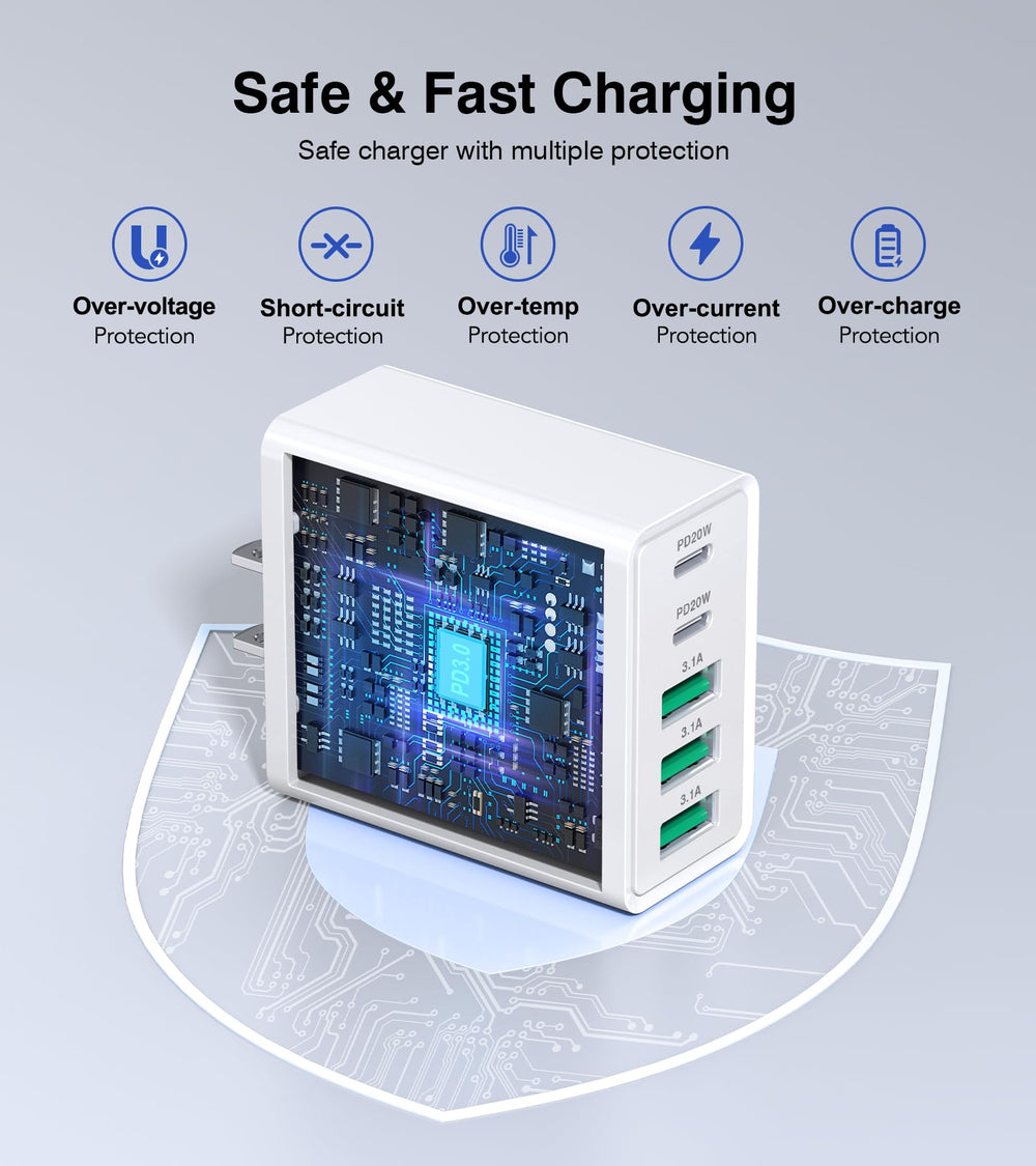 Dulums travel-friendly wall charger ideal for home office and travel