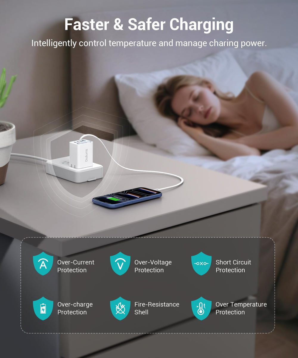 Dulums travel-friendly multiport charger on-the-go use
