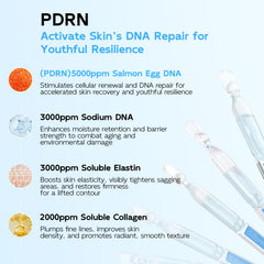 Dumie Salmon DNA Serum texture close-up shows silky hydration without shine.