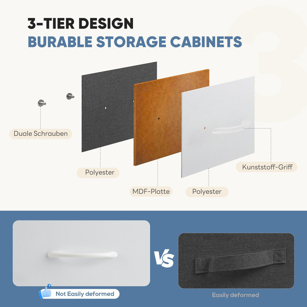 DUMOS dresser anti-tip design improves safety and stability.
