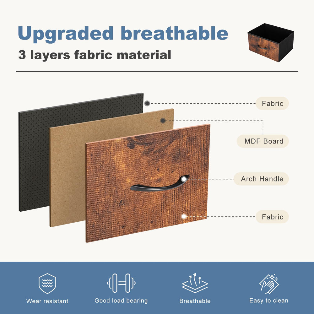 Open drawer view shows spacious compartments for garments.