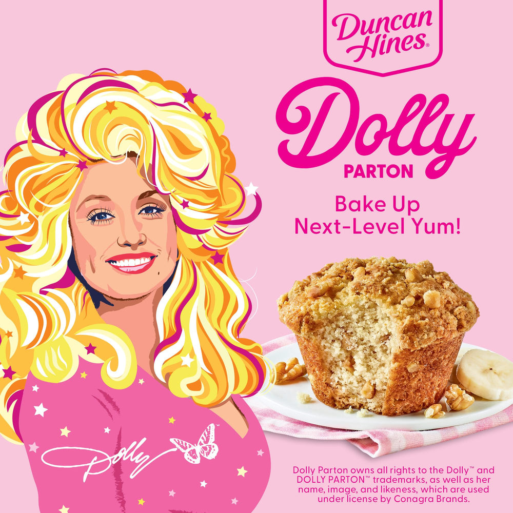 Duncan Hines Dolly Parton recipe box chocolate chip banana bread — try Dolly's recipe idea.