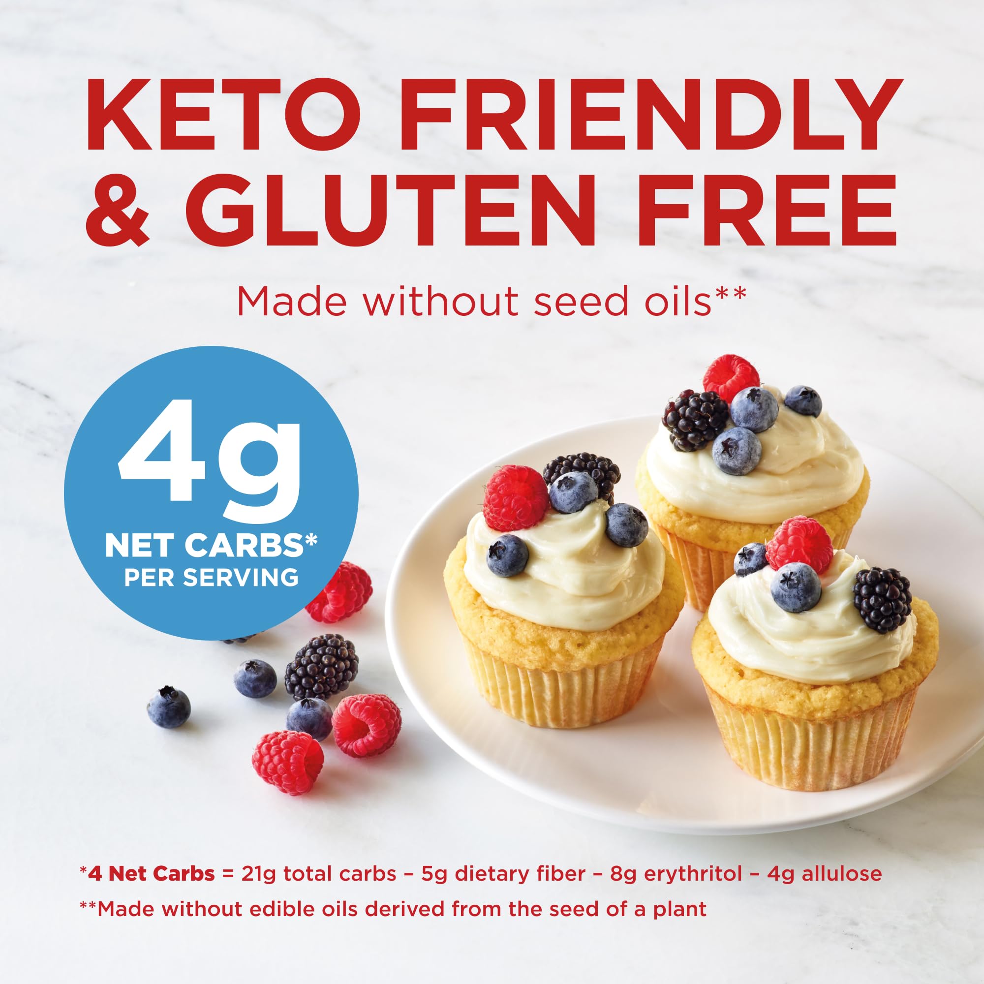 Duncan Hines Keto Yellow Cake Cupcakes perfect for mini celebrations.