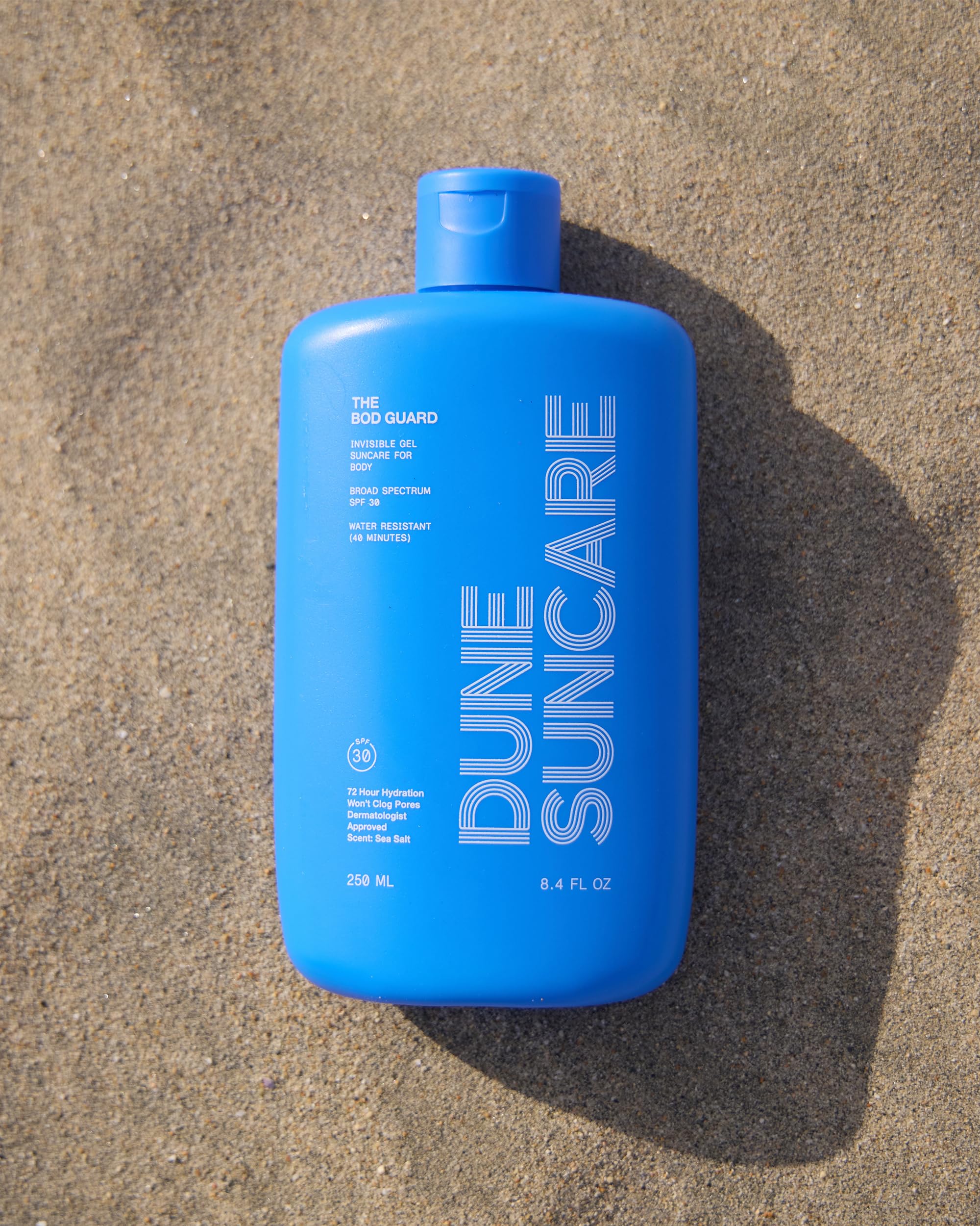 Dune Suncare Bod Guard sea salt fragrance close up suggesting fresh scent