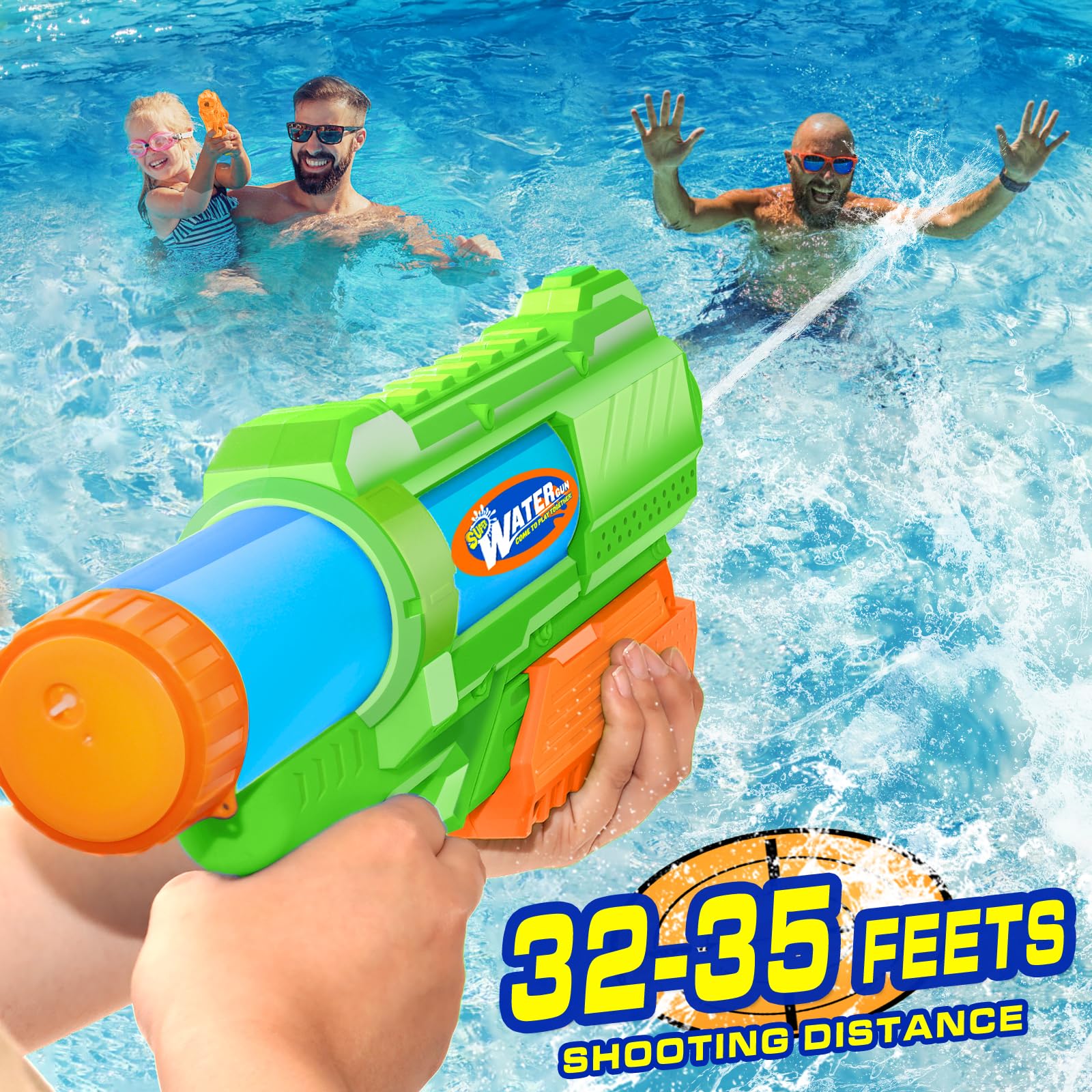DUNEMEI high-capacity squirt gun for backyard or beach battles.