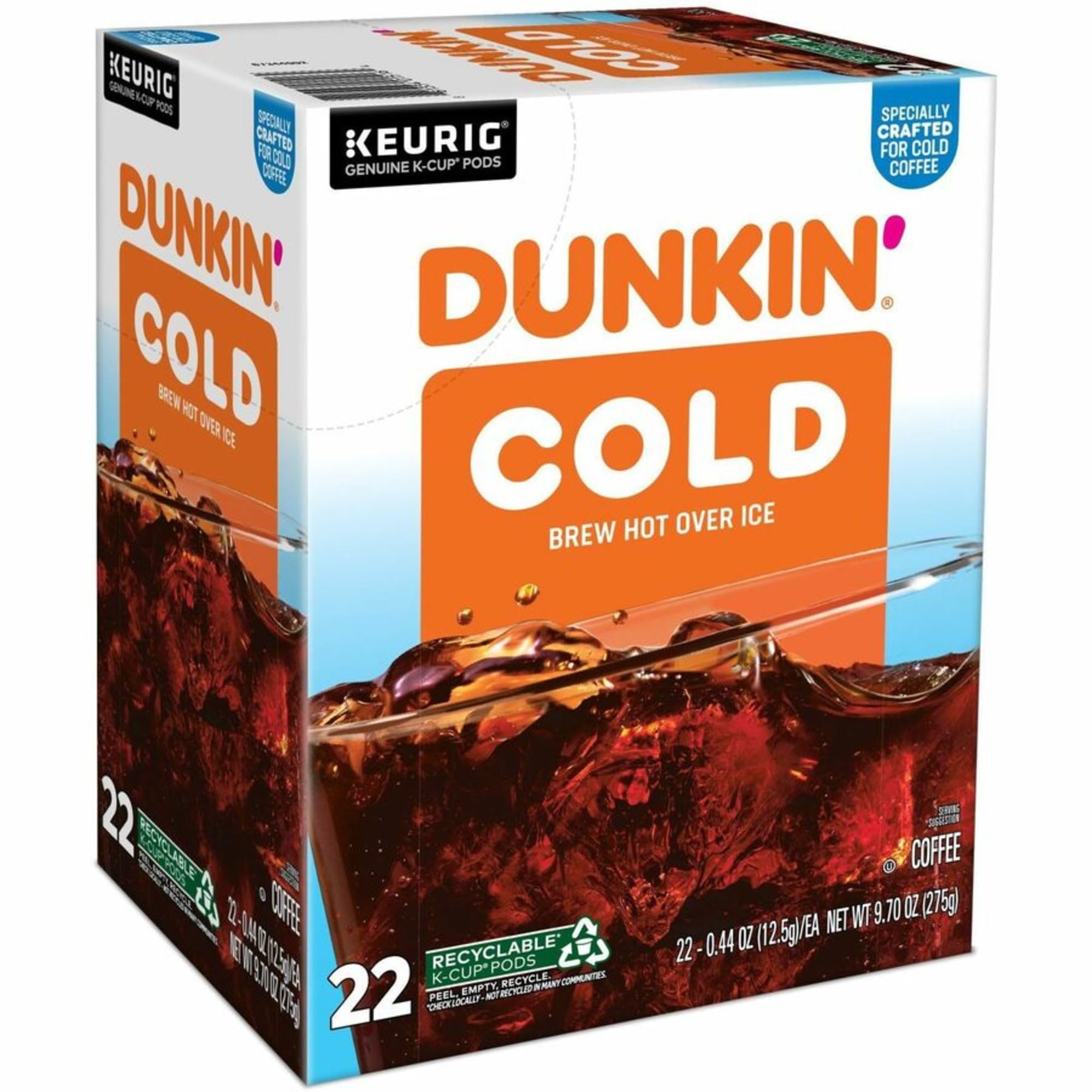 Dunkin Brew K-Cup Arabica beans image emphasizing 100% Arabica quality.