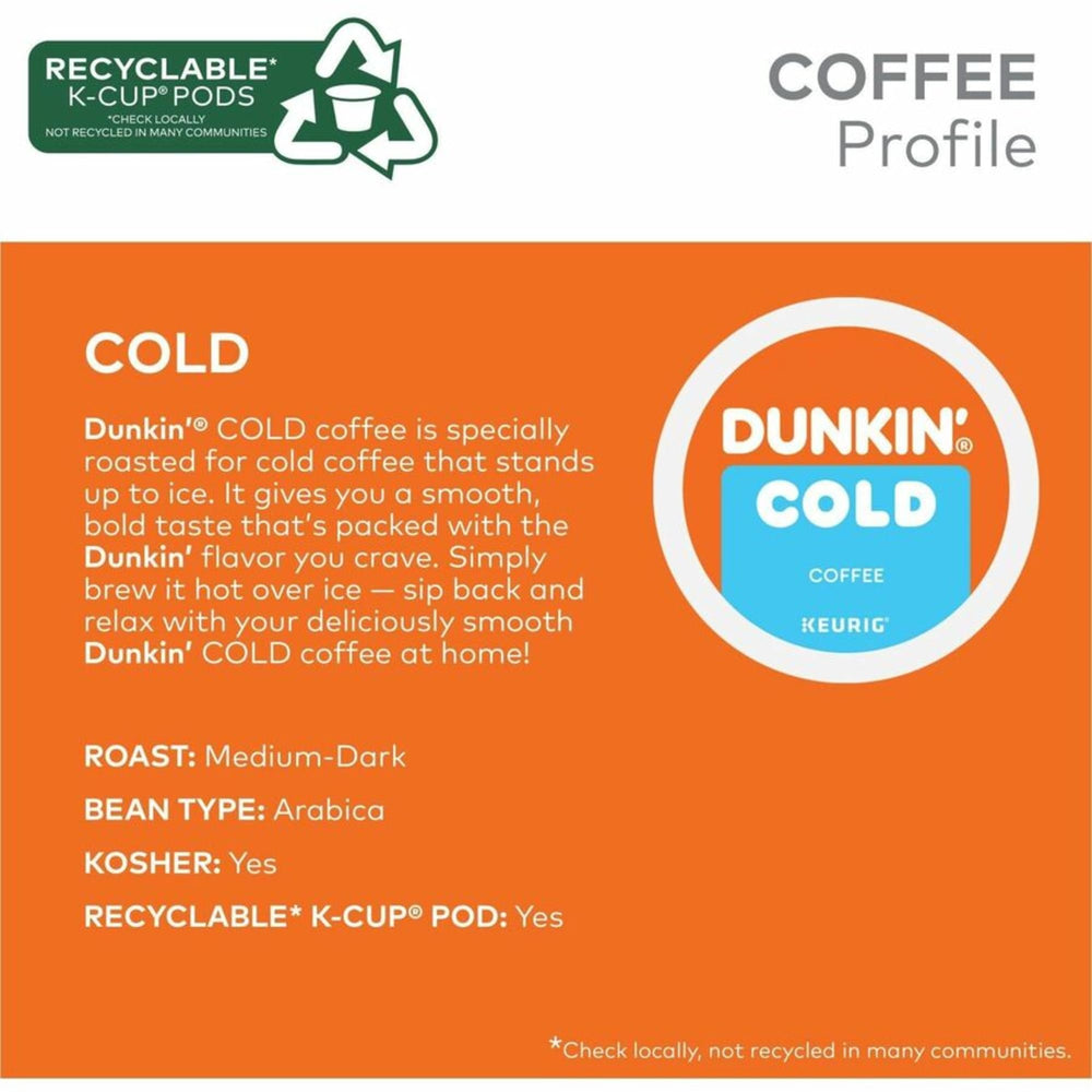 Dunkin Brew K-Cup over ice ready for iced coffee session.