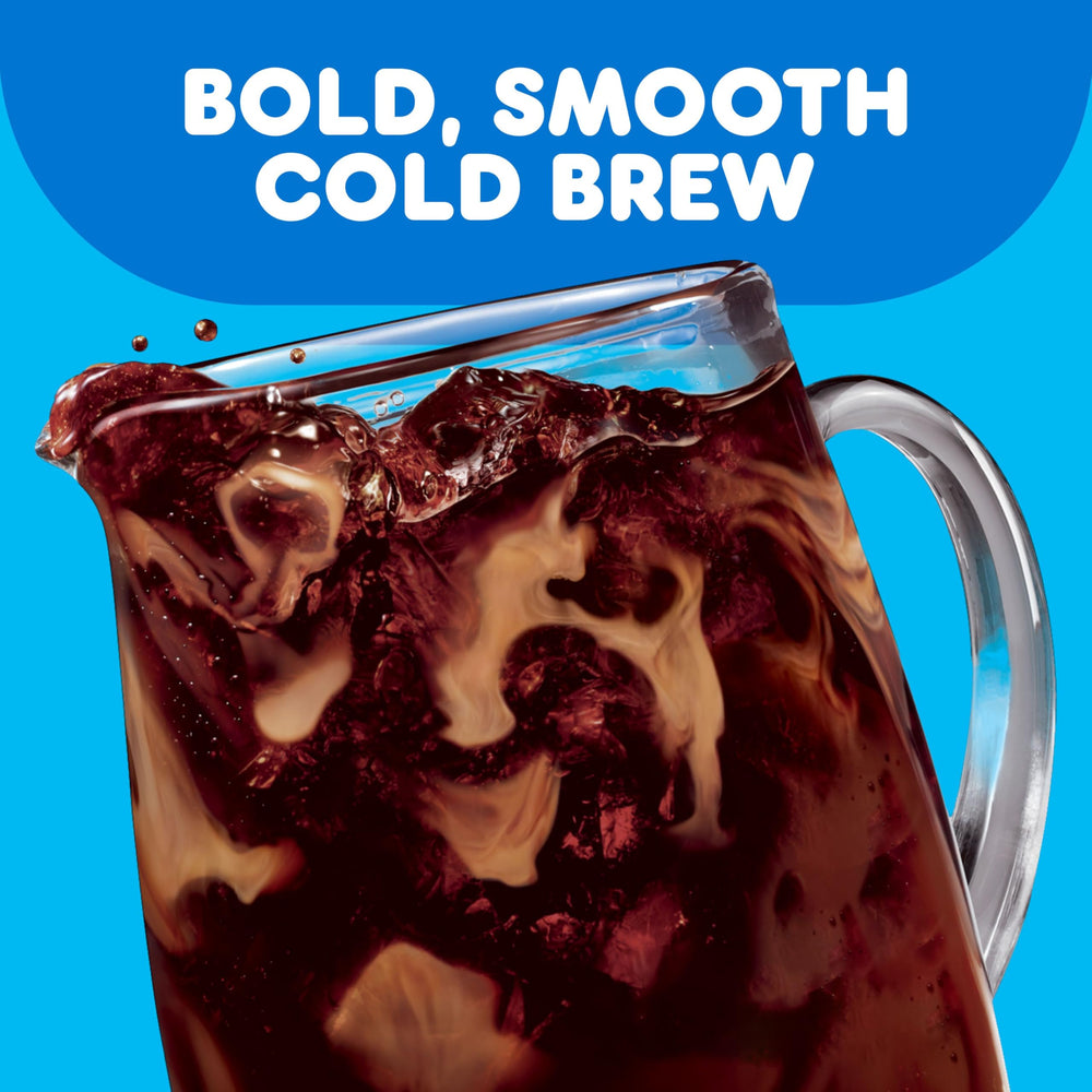Dunkin Cold Brew packs steep in fridge overnight for smooth, full-bodied flavor.