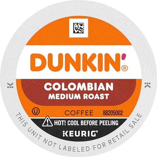 Dunkin Colombian K-Cups delivering smooth flavor with a gentle sweetness note