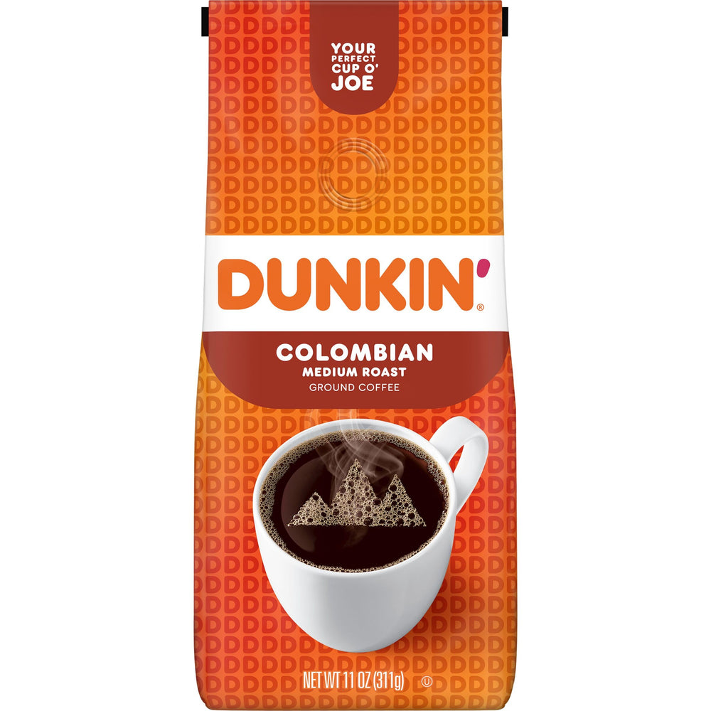 Aromas of Dunkin Colombian coffee fill the room in the morning.