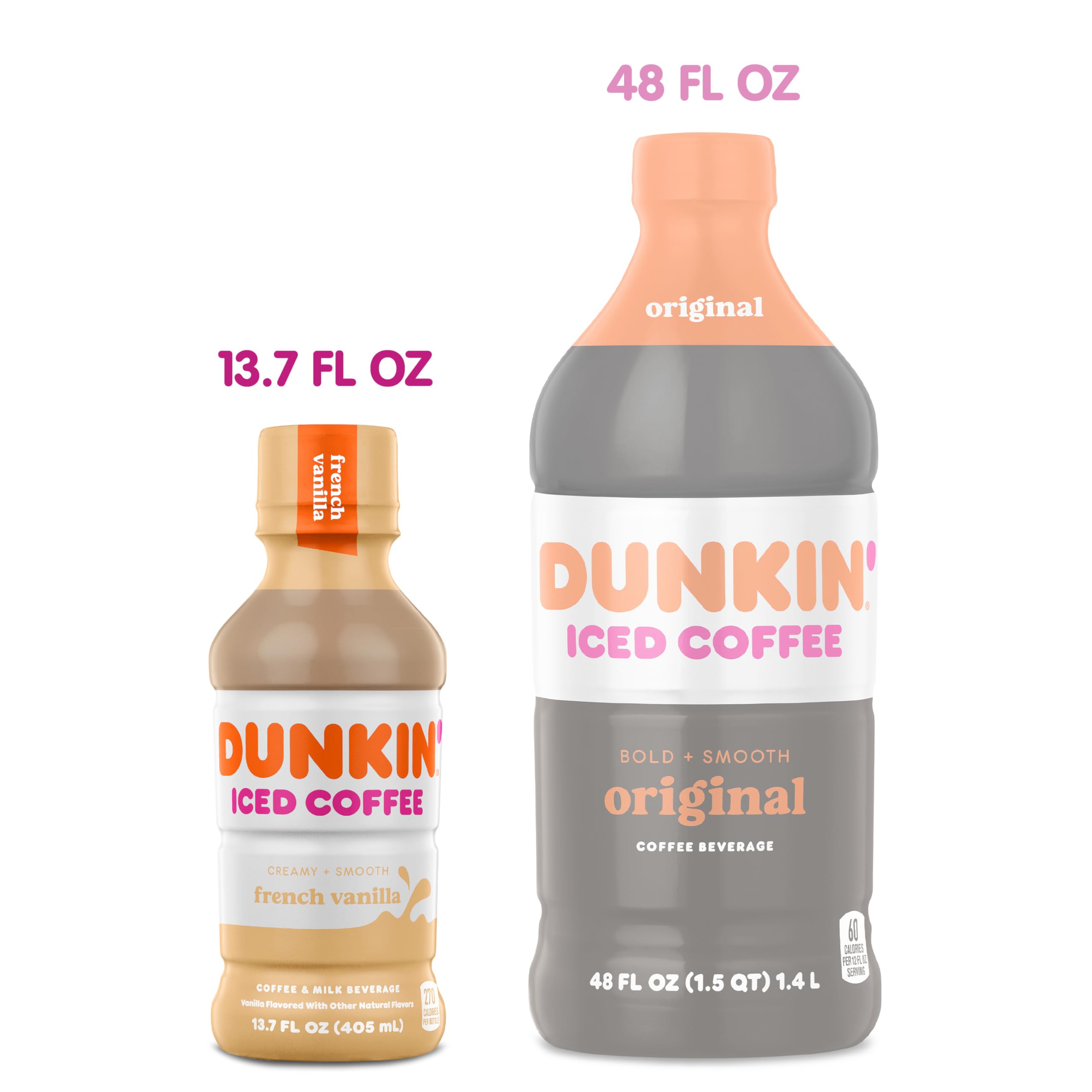 Dunkin' French Vanilla Iced Coffee 12-pack box, convenient grab-and-go energy.