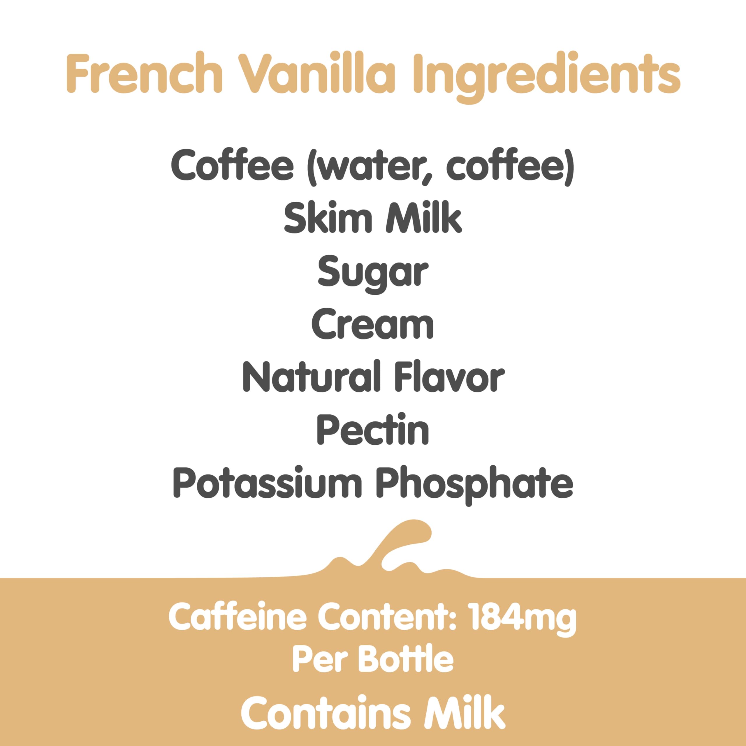 Dunkin' French Vanilla Iced Coffee bottle in cooler, ideal for commuters.