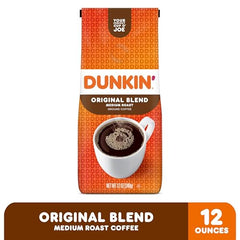 Dunkin' Original Blend brewed cup showing smooth flavor and inviting aroma.