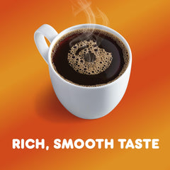 Dunkin Original Blend Decaf K-Cup pods closeup highlighting smooth medium roast flavor.