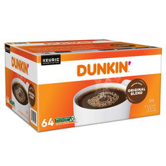 Closeup of Dunkin Donuts Original Blend K-Cup Pod, rich aroma.